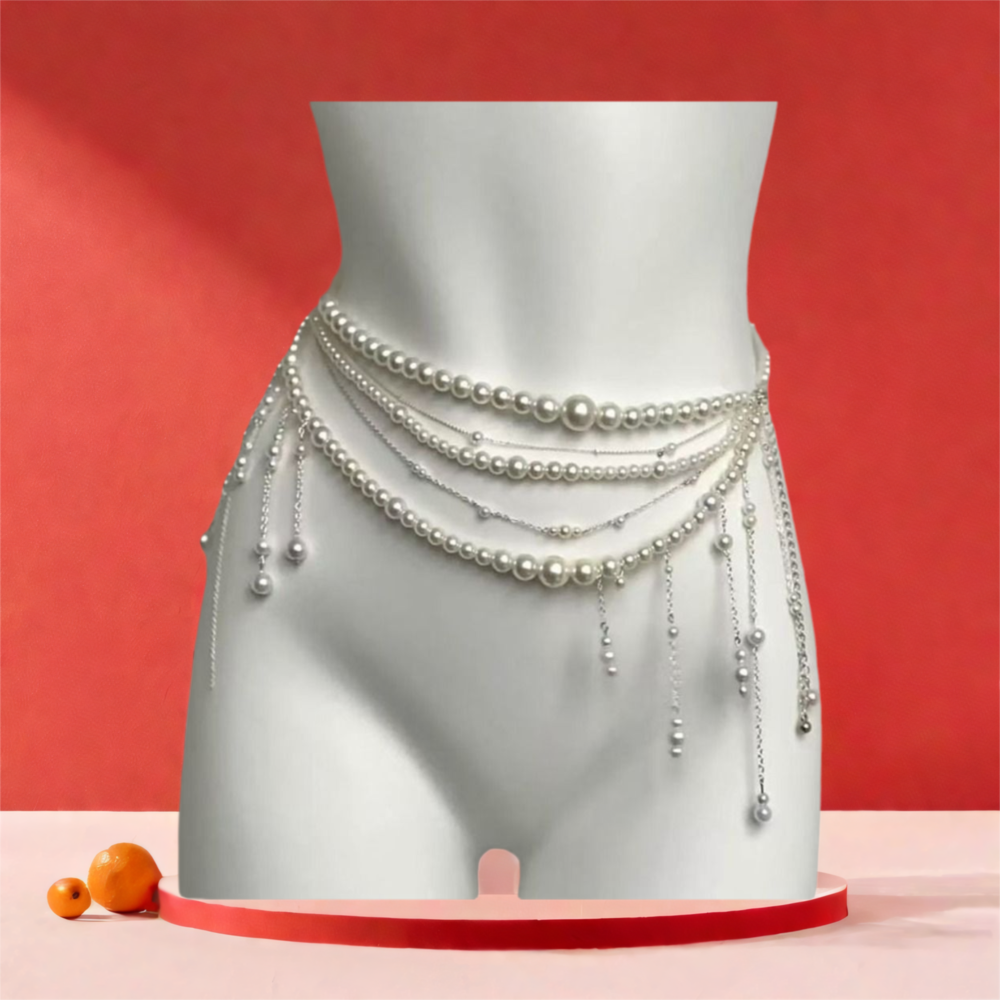 Body Jewelry Waist - Fashion Women's Pearl Waist Chains Floral