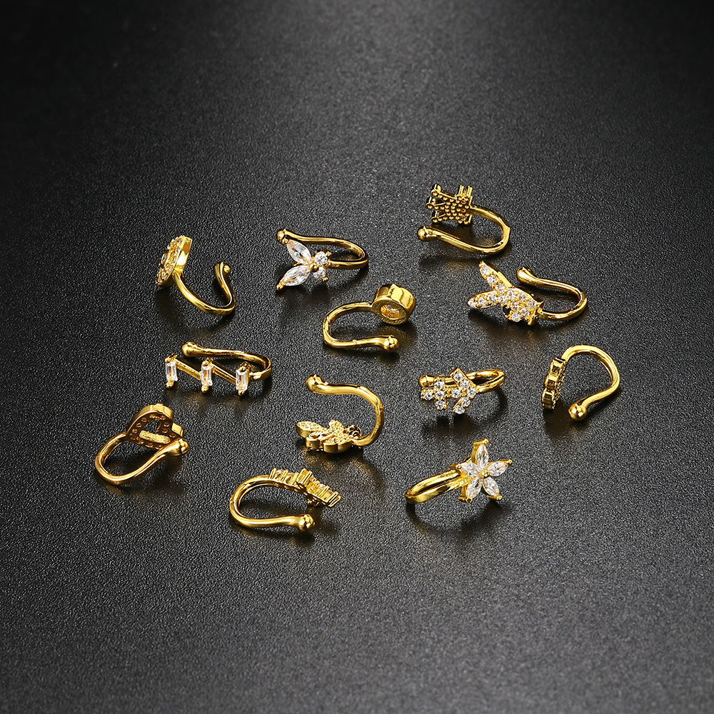 Body Jewelry Trend - Fake Piercing Clip Nose Ring Cuff