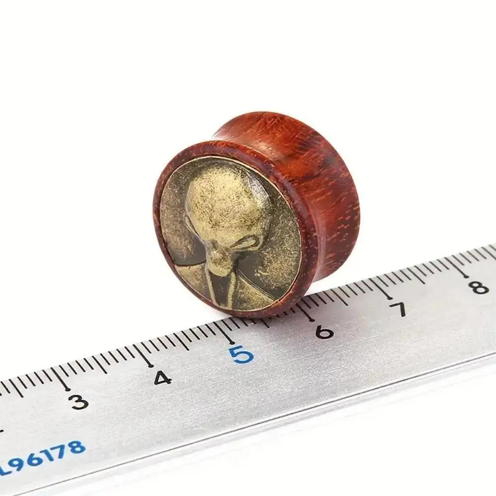 2pcs Vintage Wooden Alien Head - Body Jewelry Materials ulasan dan harga