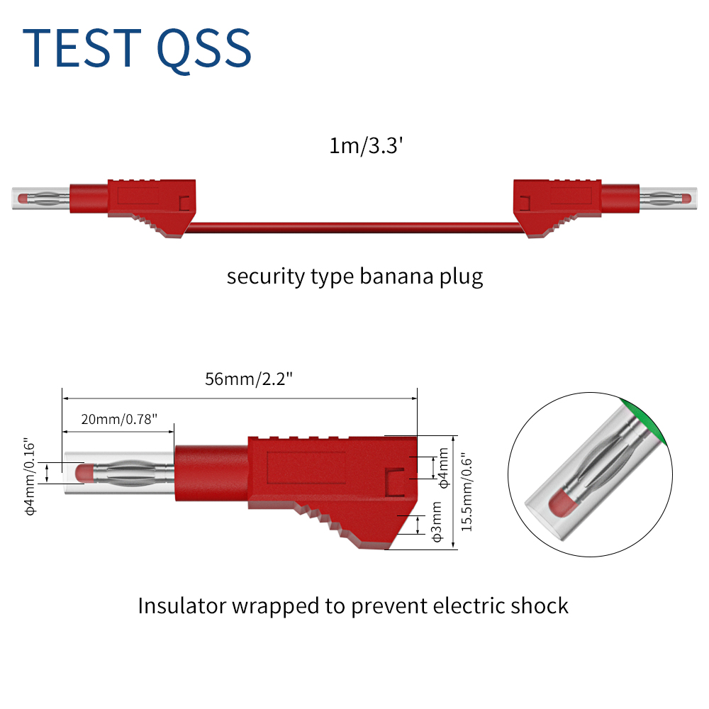 QSS 1M 5Pcs Multimeter Test Le - Body Jewelry 4 U ulasan dan harga