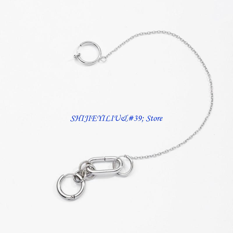 E21F Lip Ring Chain Ear Cuff N - Body Jewelry Materials ulasan dan harga