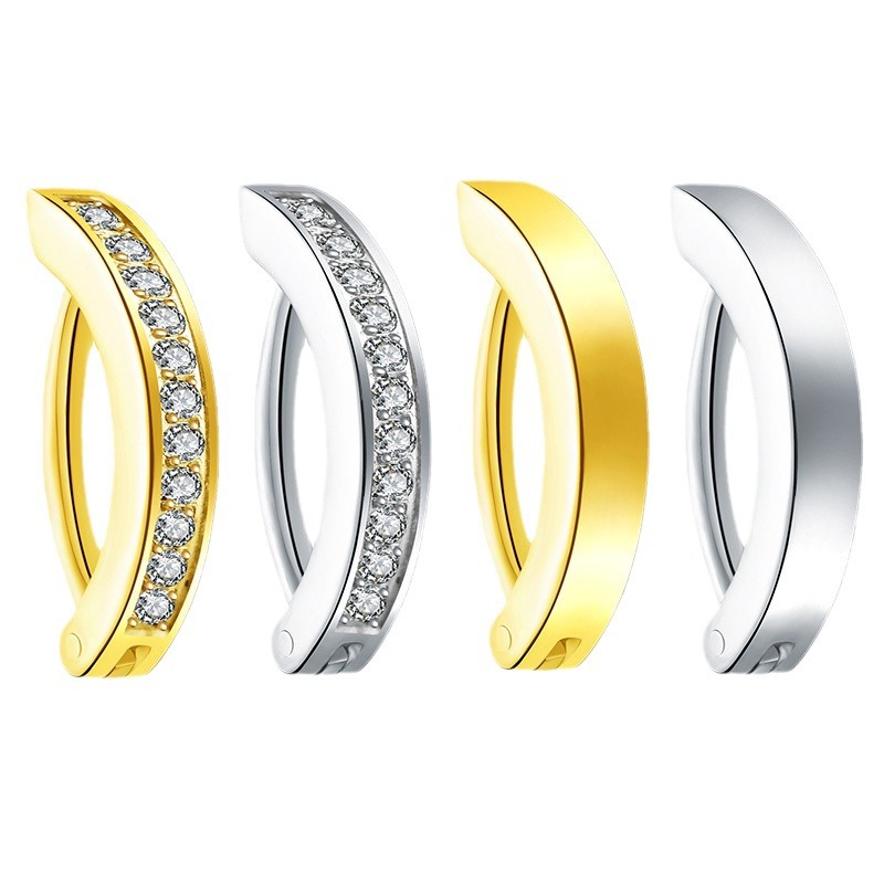1PC G23 Titanium Cubic Zircon  - Body Jewelry Implant Grade ulasan dan harga