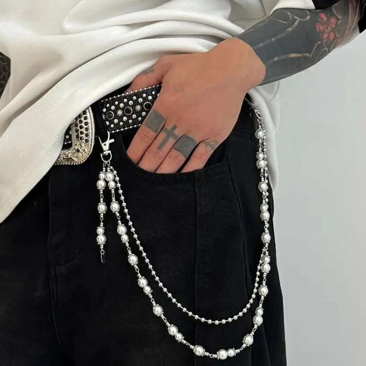 Salircon Punk Multilayer Imita - Body Jewelry Goth ulasan dan harga