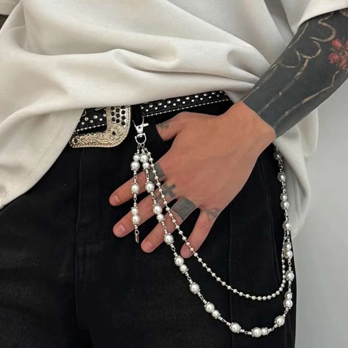 Salircon Punk Multilayer Imita - Body Jewelry Goth ulasan dan harga