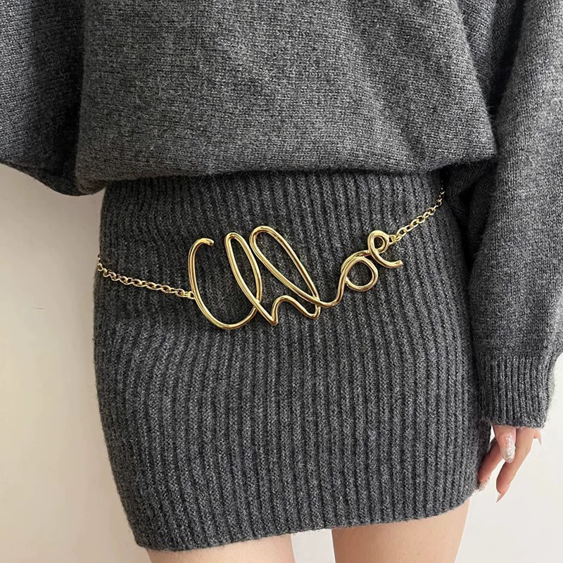 2025 New Retro Gold Letter Wai - Body Jewelry Waist ulasan dan harga