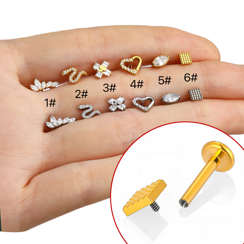 1PC G23 Titanium Piercing Labr - Body Jewelry Implant Grade ulasan dan harga