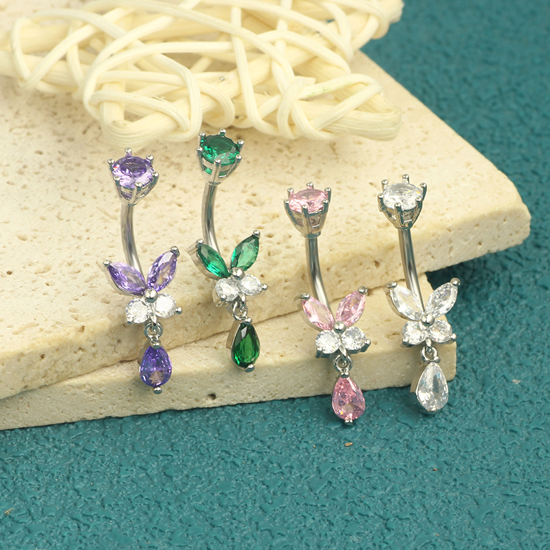 14G Dangle Butterfly Belly Rin - Body Jewelry Co ulasan dan harga