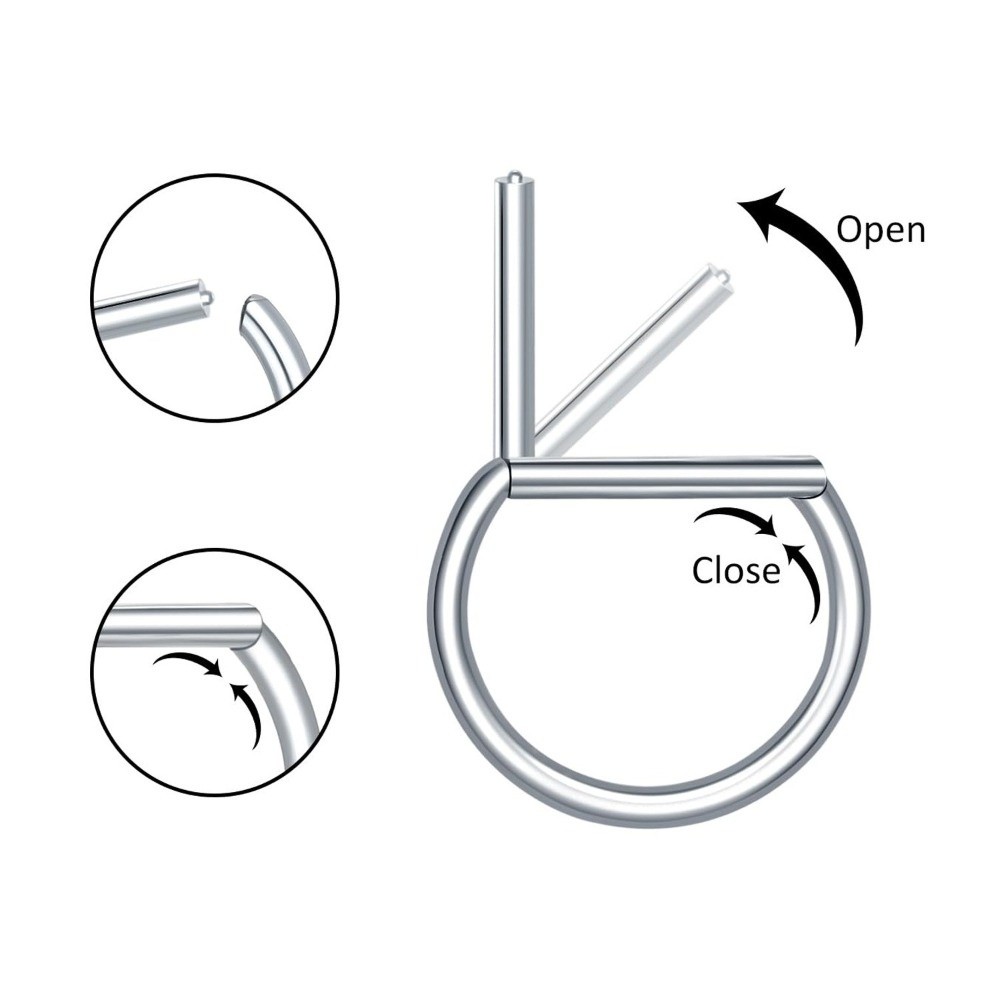 ASTM F136 Titanium Septum Ring - Body Jewelry Materials ulasan dan harga