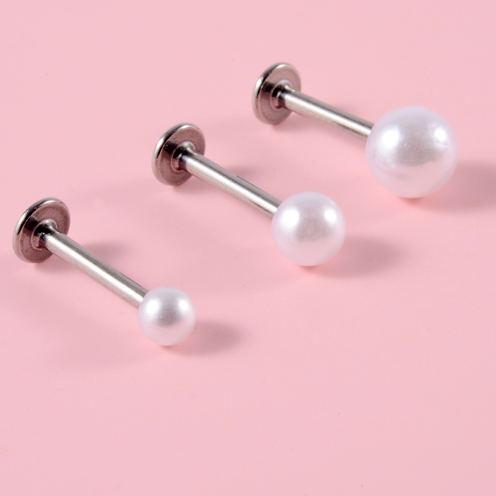 3Pcs MIxed 3&4&5mm Pearl Ear L - Body Jewelry ulasan dan harga