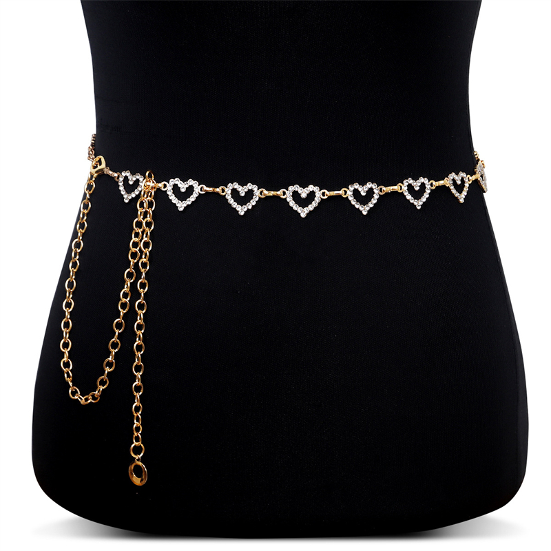 Fashion Rhinestone Heart Waist - Body Jewelry Waist ulasan dan harga