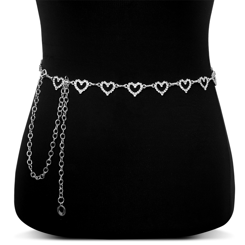 Fashion Rhinestone Heart Waist - Body Jewelry Waist ulasan dan harga