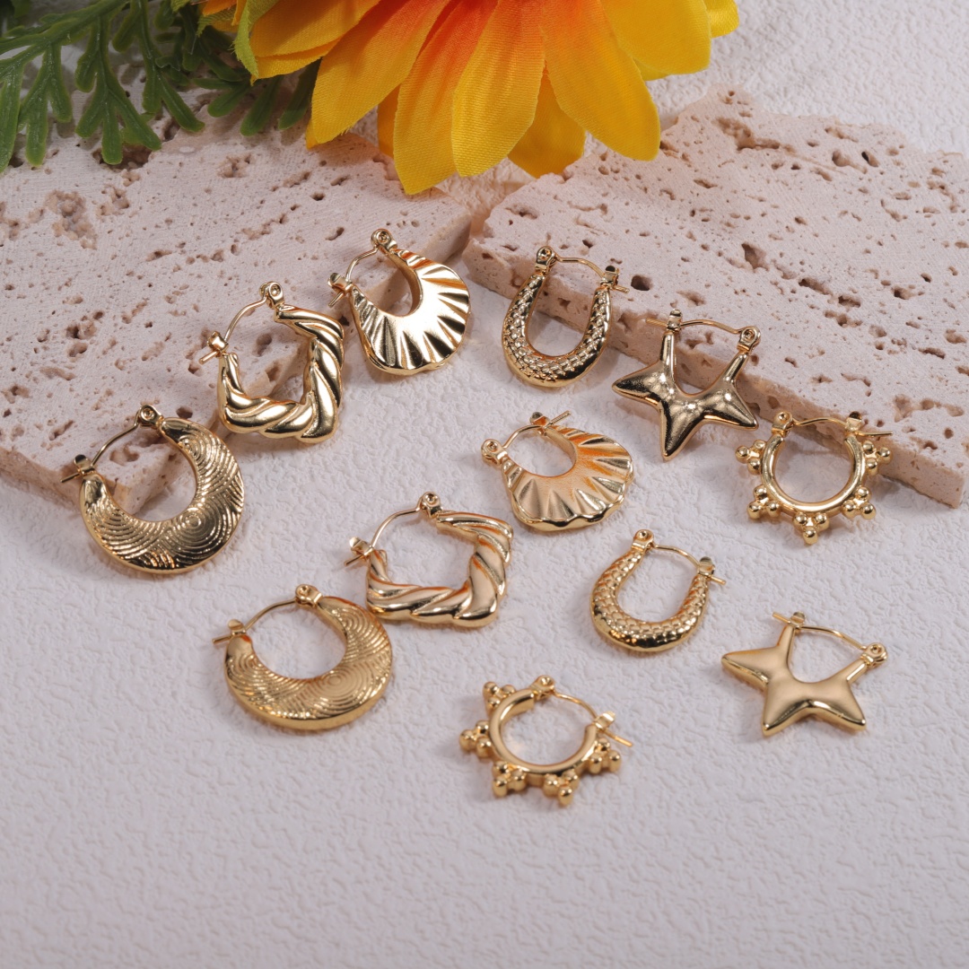 YW Geometric Earrings Simple S - Body Jewelry Materials ulasan dan harga