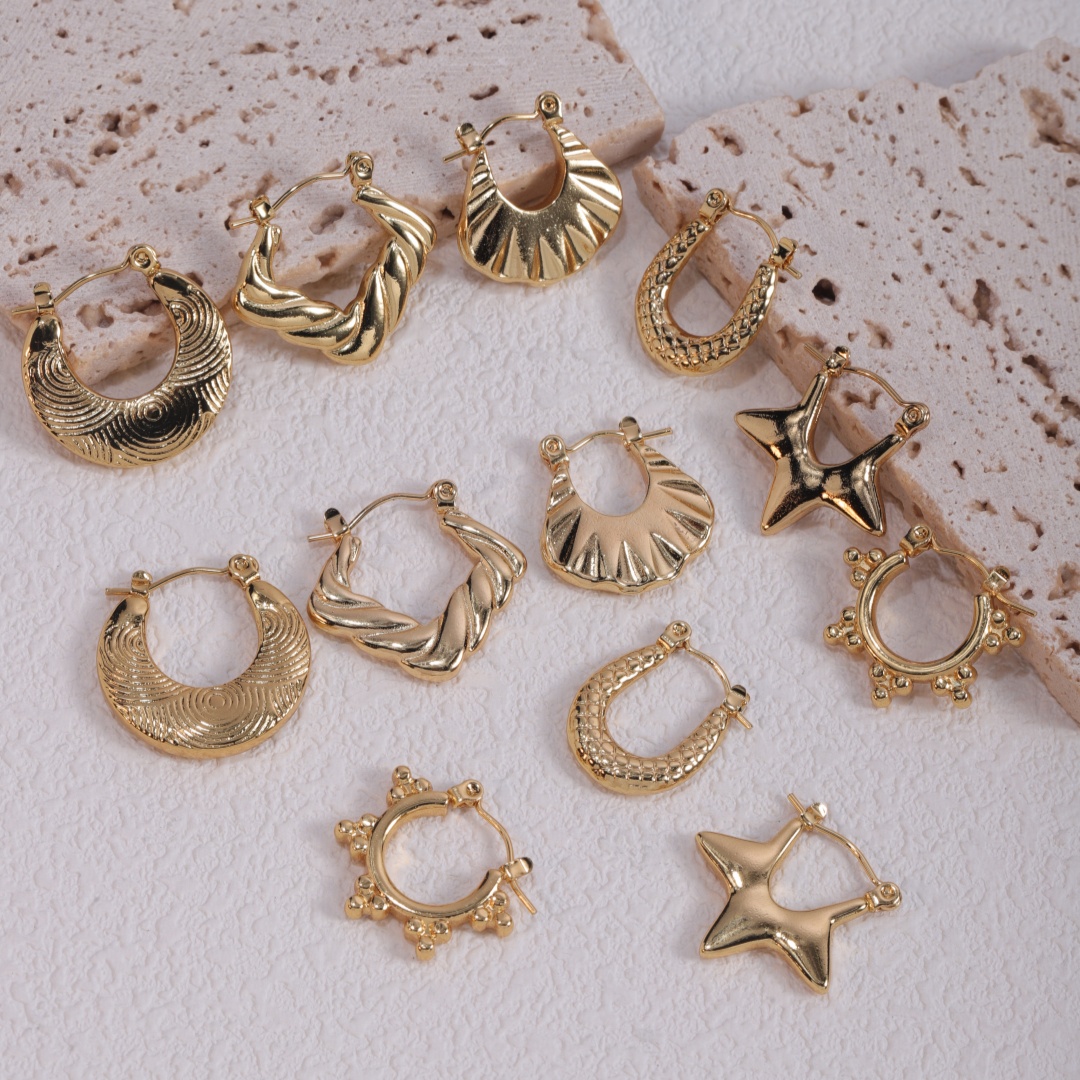 YW Geometric Earrings Simple S - Body Jewelry Materials ulasan dan harga