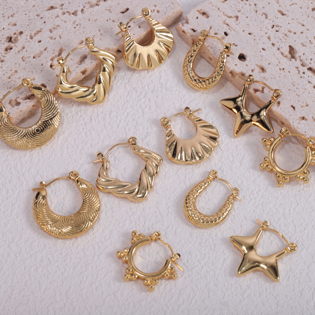 YW Geometric Earrings Simple S - Body Jewelry Materials ulasan dan harga