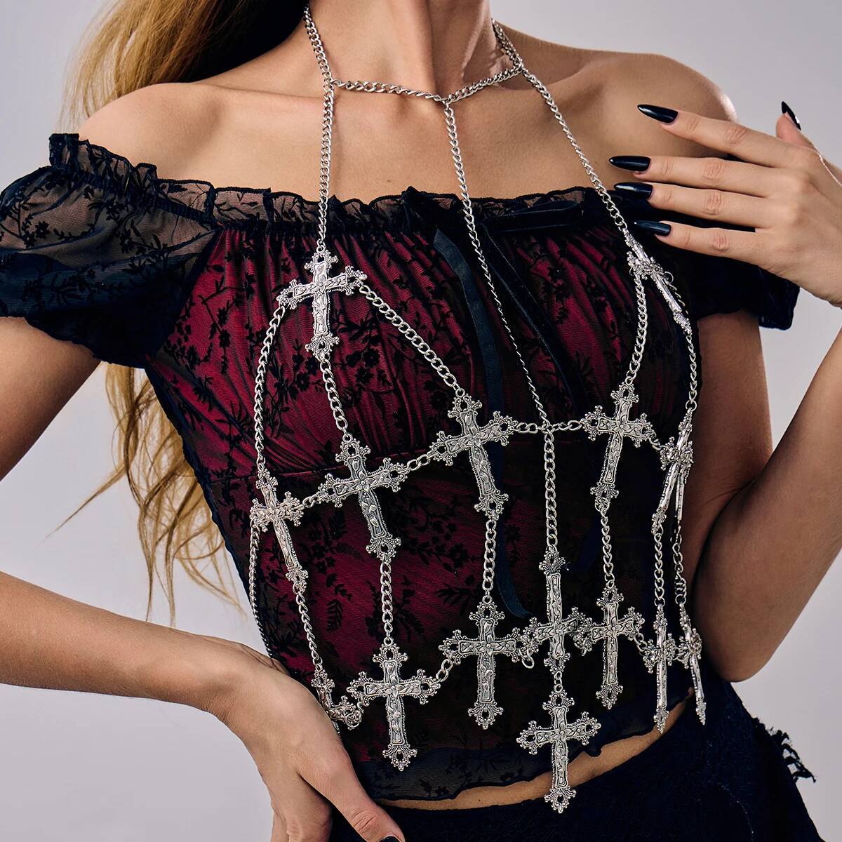 Ingemark Sexy Silver Color Jes - Body Jewelry Goth ulasan dan harga