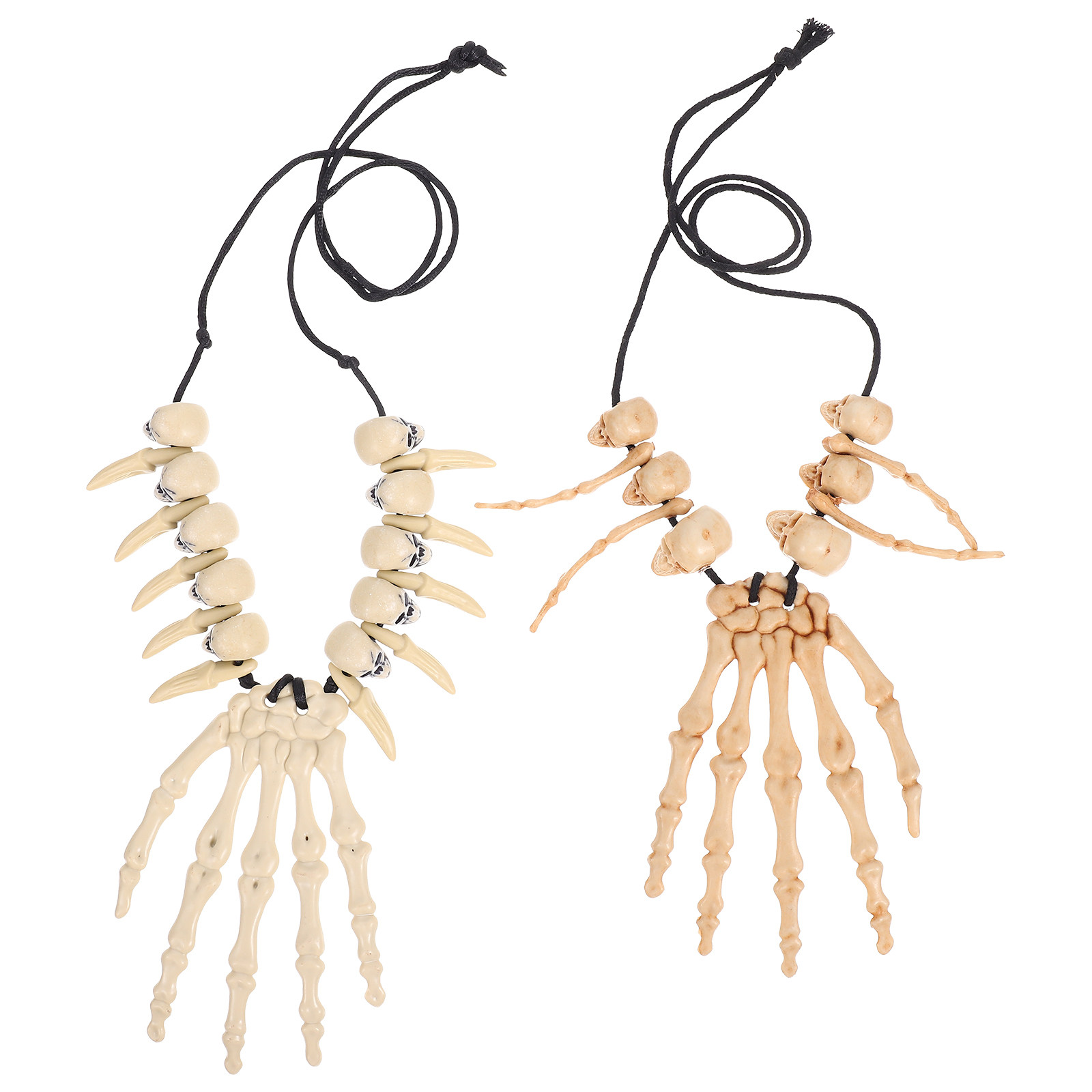 2Pcs Halloween Necklaces Skull - Body Jewelry Materials ulasan dan harga