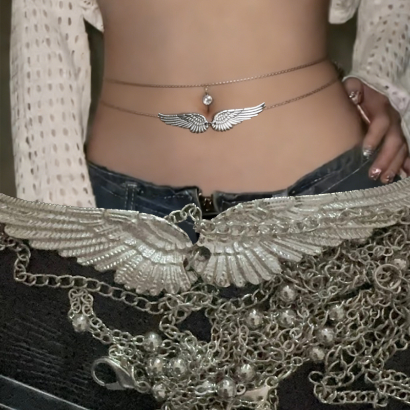Double Layer Wings Angel Waist - Body Jewelry ulasan dan harga