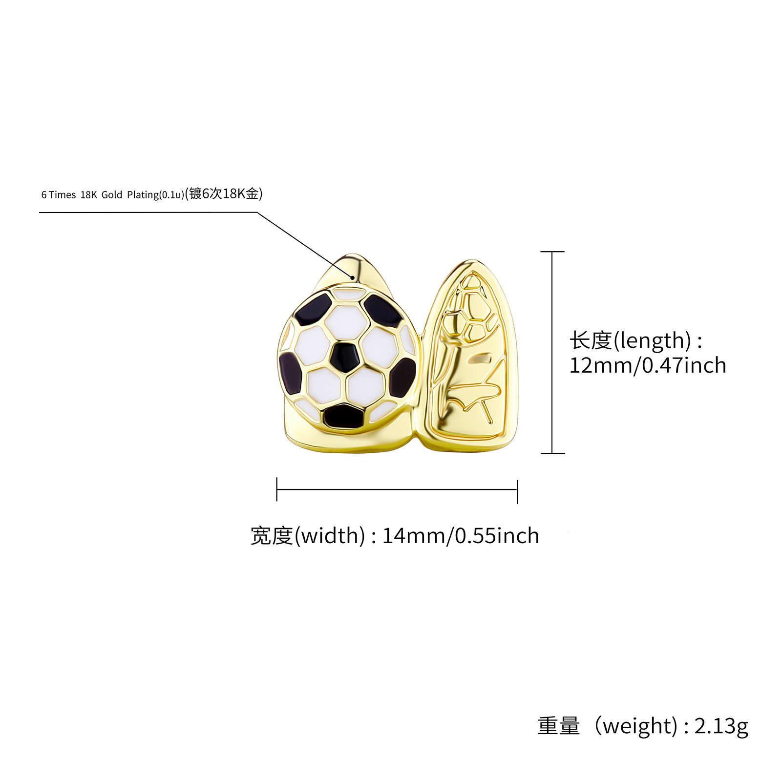 YOUNGX Trend Double Football S - Body Jewelry Trend ulasan dan harga