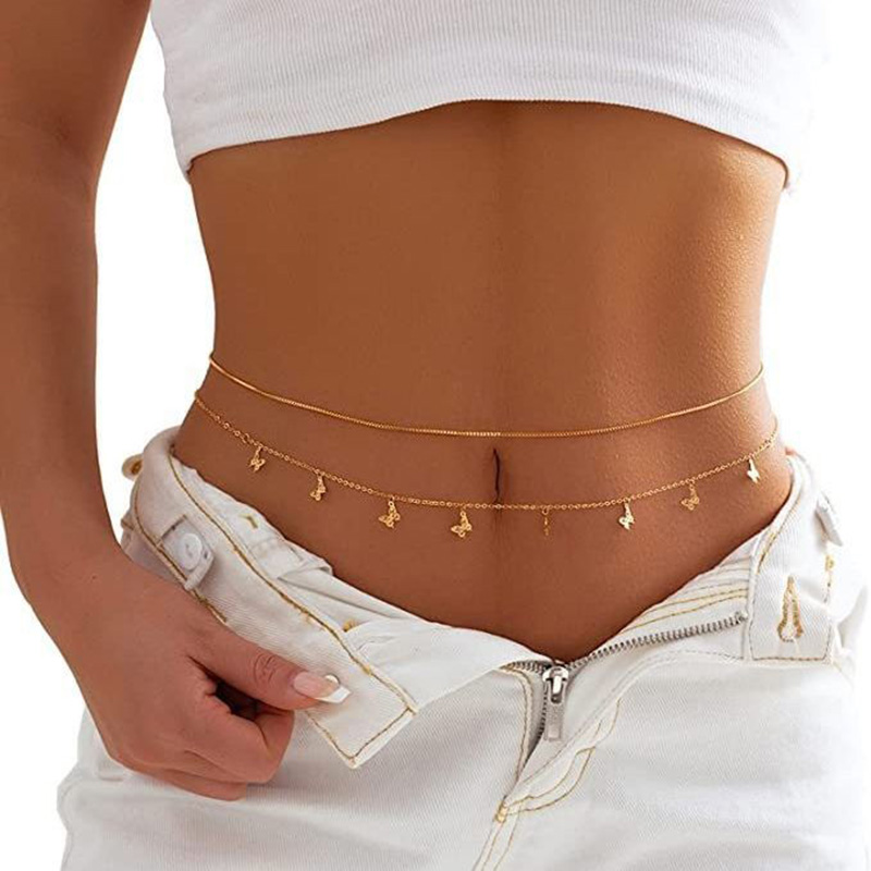 Fashion Simple Double Layer Be - Body Jewelry ulasan dan harga