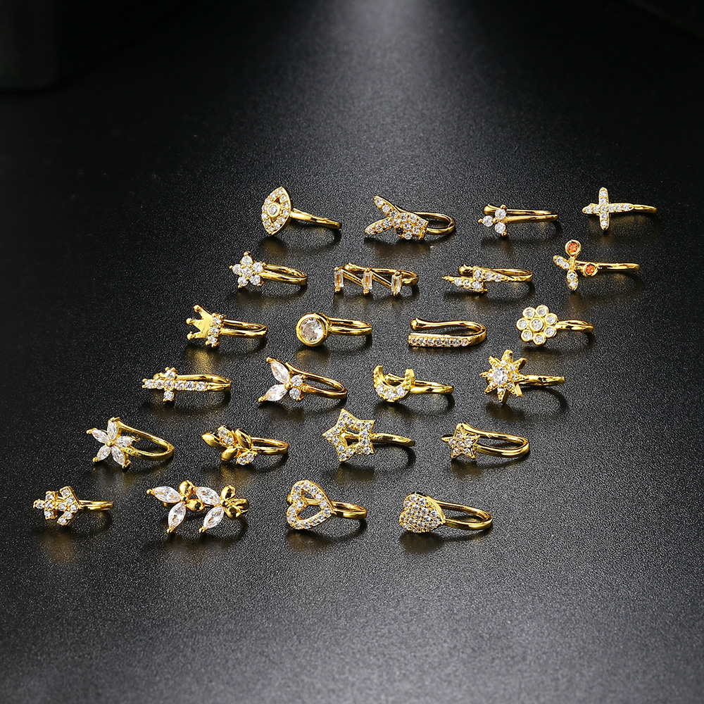 Fake Piercing Clip Nose Ring C - Body Jewelry Trend ulasan dan harga